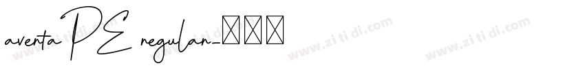 avertaPE regular字体转换